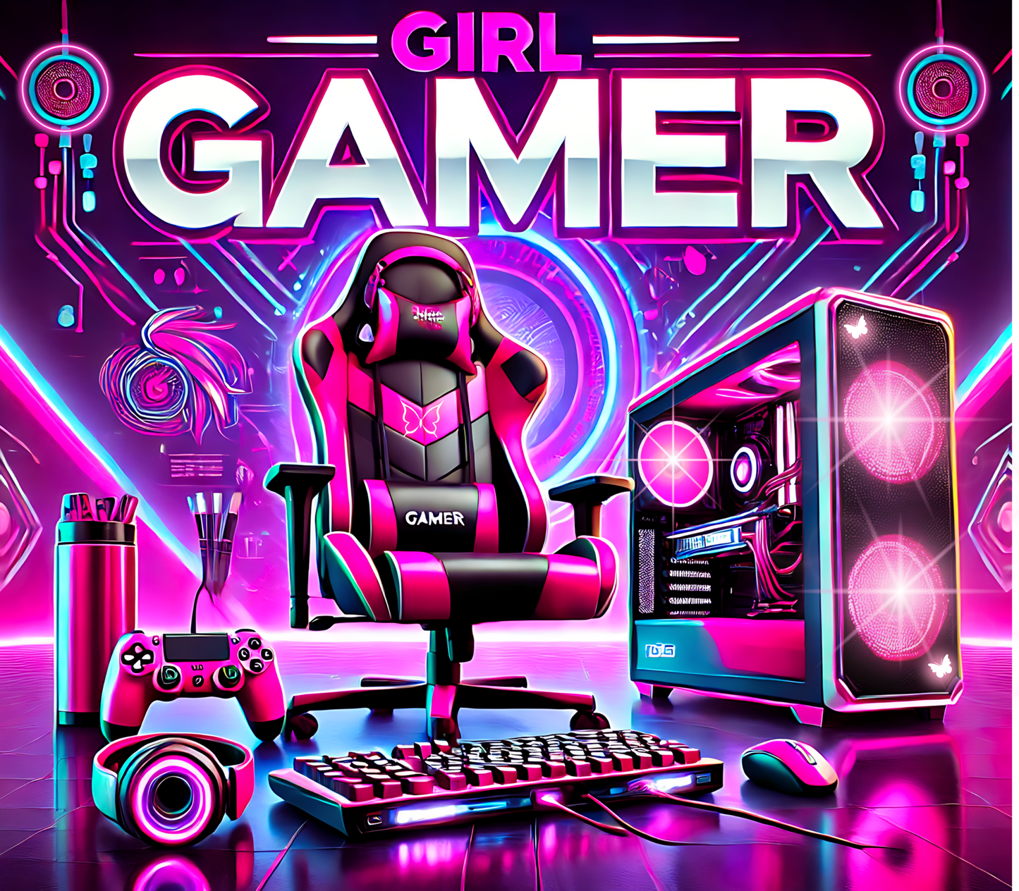 Thermoflasche mit Schraubverschluss - "Gaming Style Girly"