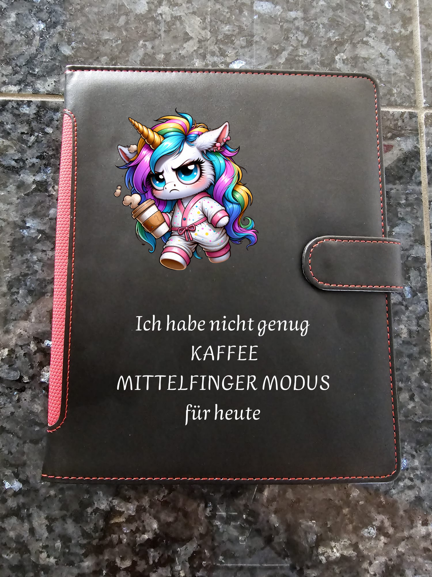 Personalisierte Tablethülle – schwarz-rot