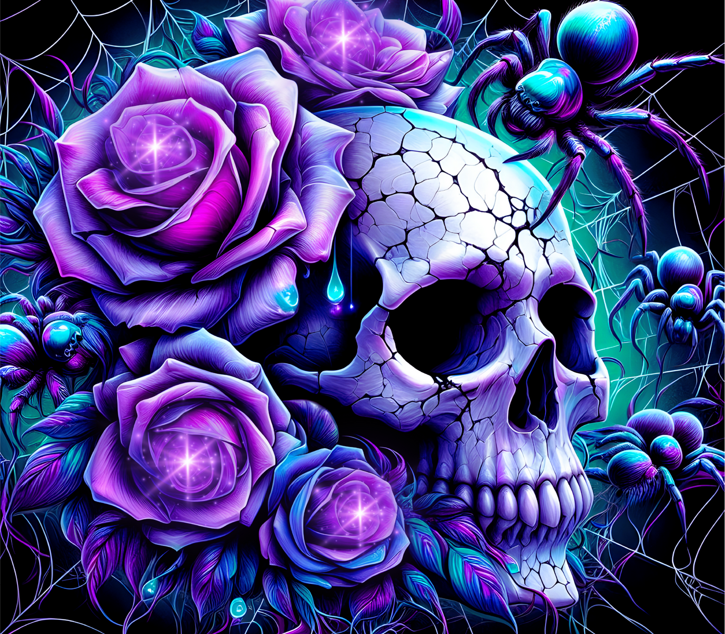 ThermoCup "Dark Beauty Skull & Roses"