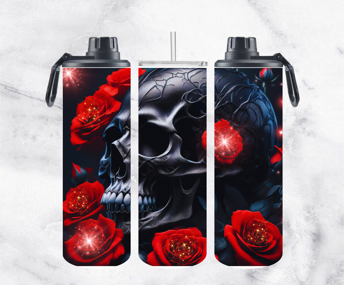 ThermoCup Schraubverschluss "Skull red Roses"