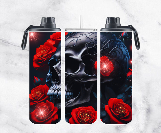 ThermoCup Schraubverschluss "Skull red Roses"