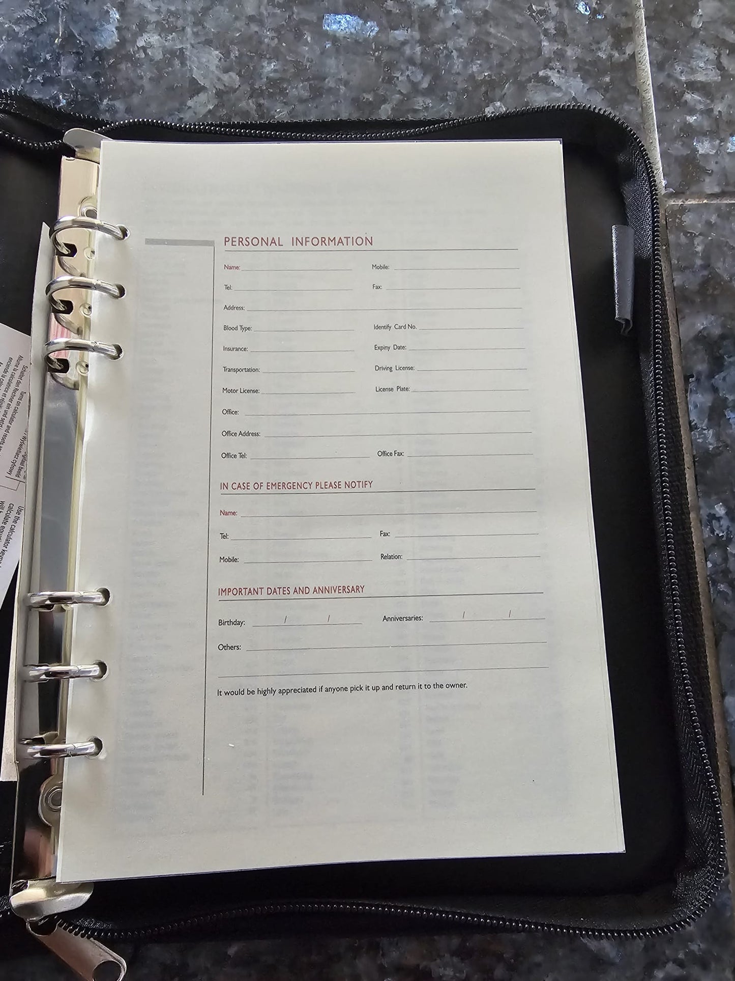 Organizer mit Notizbuch - Wunschmotiv freiwählbar