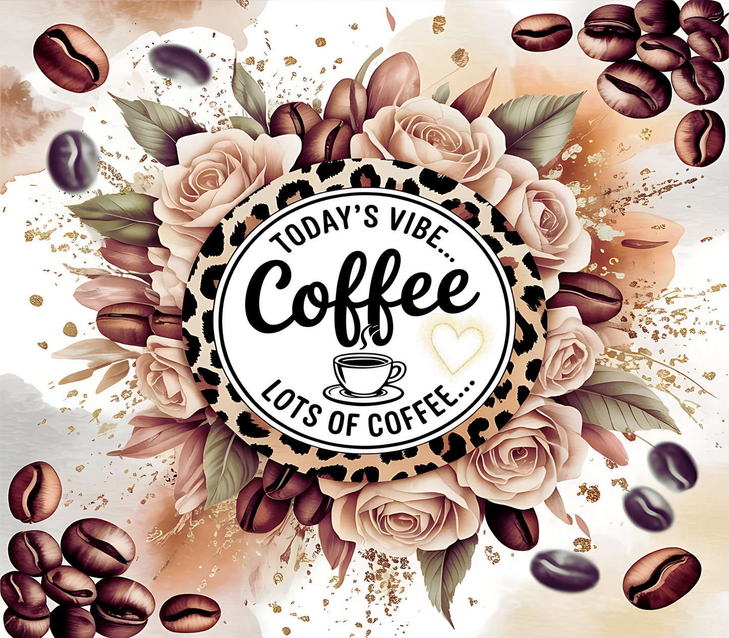 ThermoCup Schraubverschluss  "Coffee Vibes & Flowers"