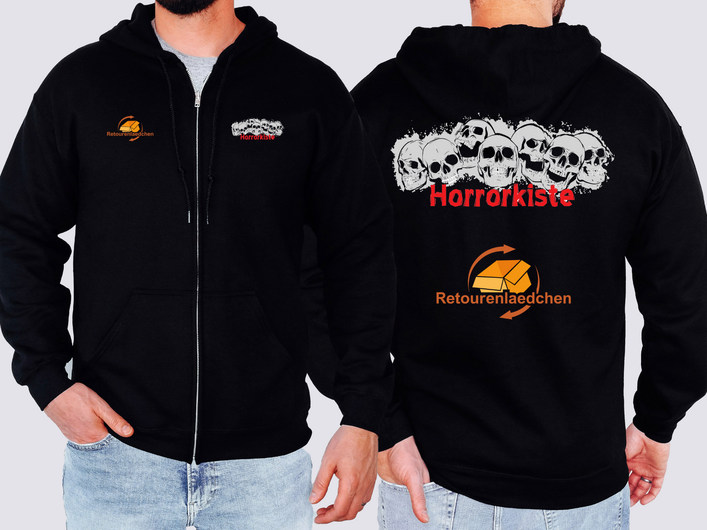 Sweatjacke Herren - Merchendise Horrorkiste / Retourenlädchen