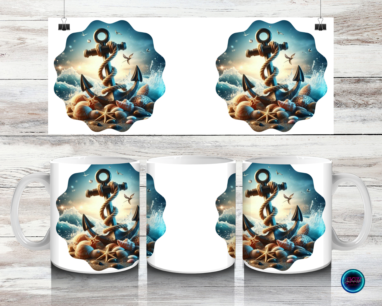 Maritime Anker - Keramiktasse – Meer & Strandfeeling