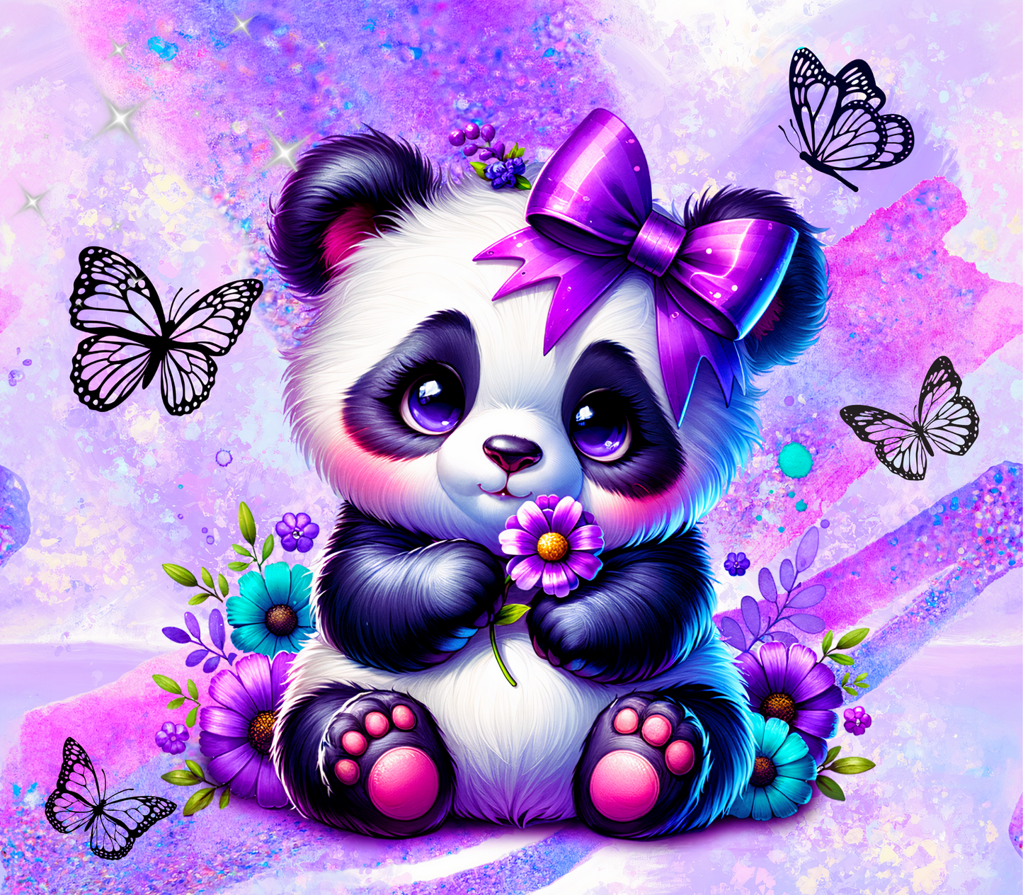 Thermoflasche mit Schraubverschluss "Sweet Panda – Liebe auf den ersten Blick"