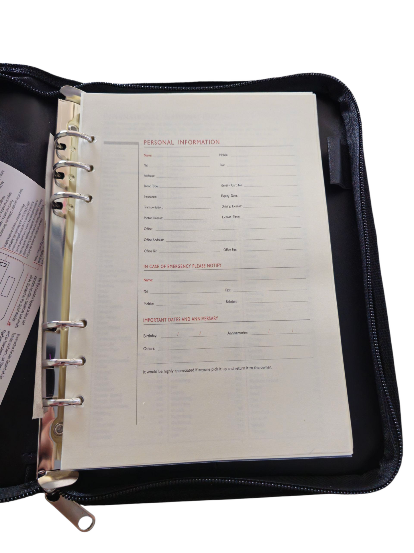 Organizer mit Notizbuch - Wunschmotiv freiwählbar