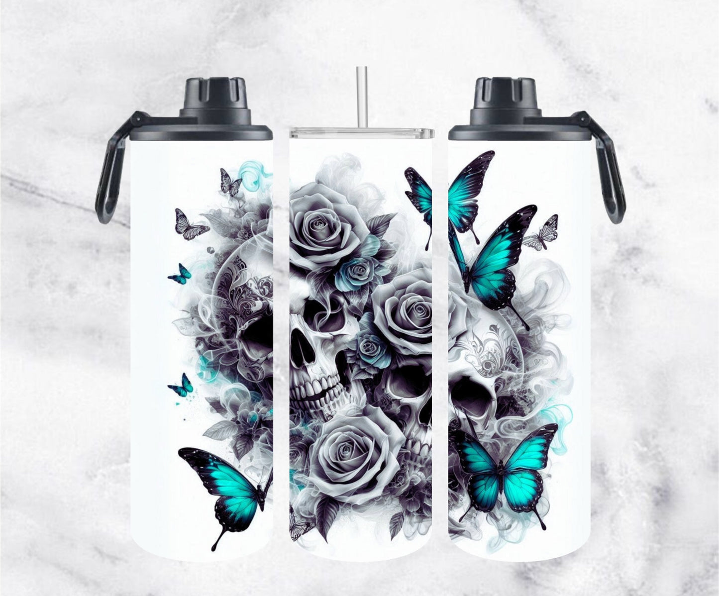 ThermoCup Schraubverschluss "Skull and Butterfly"