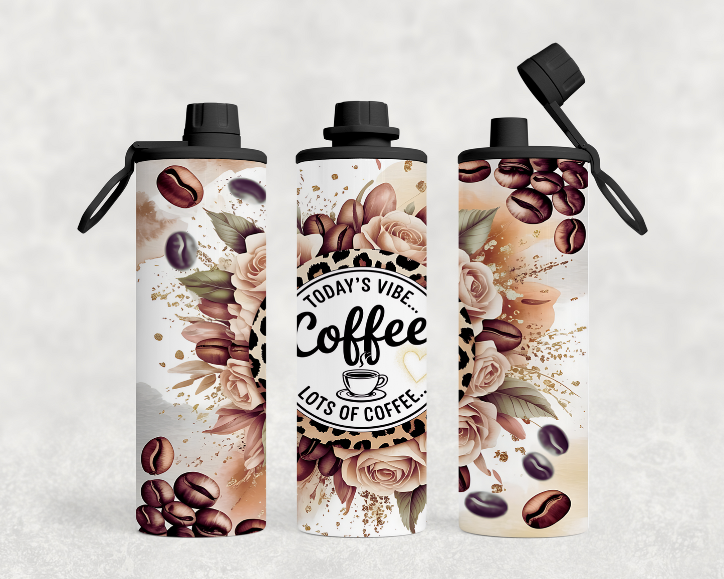 ThermoCup Schraubverschluss  "Coffee Vibes & Flowers"