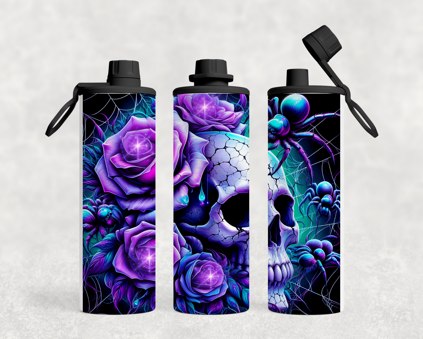 ThermoCup Schraubverschluss  "Dark Beauty Skull & Roses"