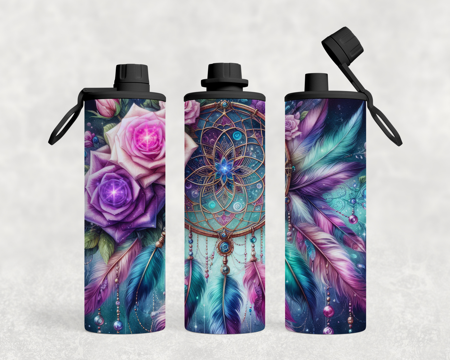 ThermoCup Schraubverschluss  "Spirit of Feathers & Flowers"