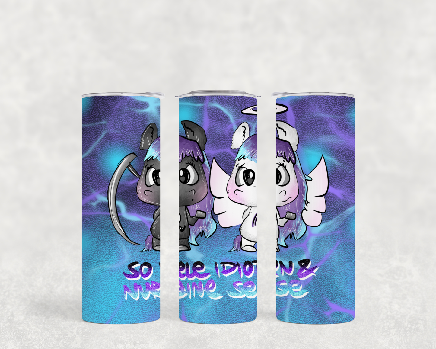 Personalisierter Schnubbi Tumbler „Idioten“ – Dein Schutzschild für den Alltag