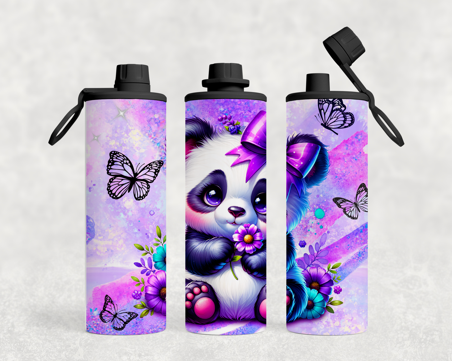 Thermoflasche mit Schraubverschluss "Sweet Panda – Liebe auf den ersten Blick"