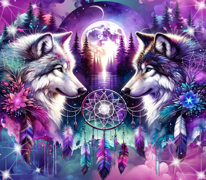 ThermoCup Schraubverschluss "Twin Wolves – Magie des Mondlichts"