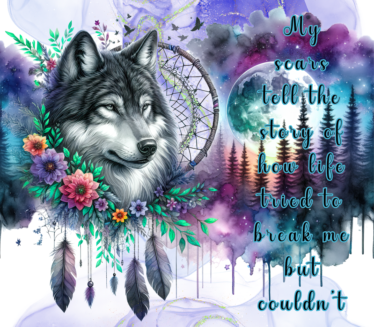 ThermoCup Schraubverschluss "Spirit Wolf – Stärke aus Narben"